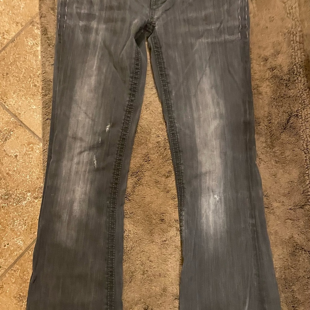 MEK distressed bootcut jeans (small rip) - Picture 4 of 6